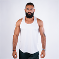 Thin Cut Tank Top – White