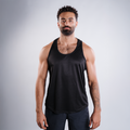 Thin Cut Tank Top – Black
